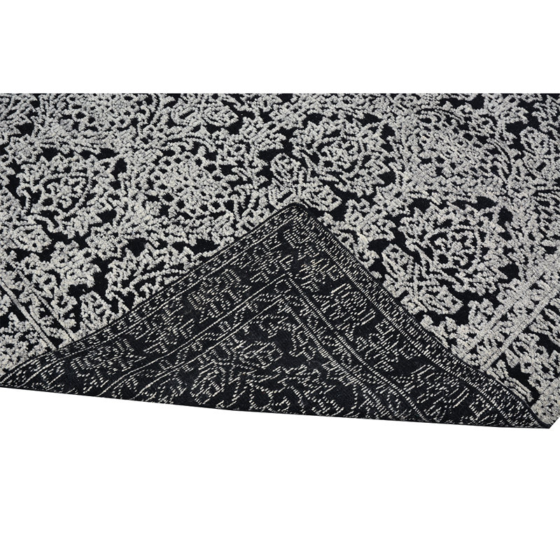 Wool Area Rug in Gray, Rectangle 8' x 10'