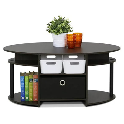 Lansing Floor Shelf Coffee Table with Storage by Ebern Designs