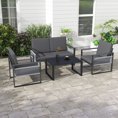 Fallston 4 - Person Seating Group with Cushions