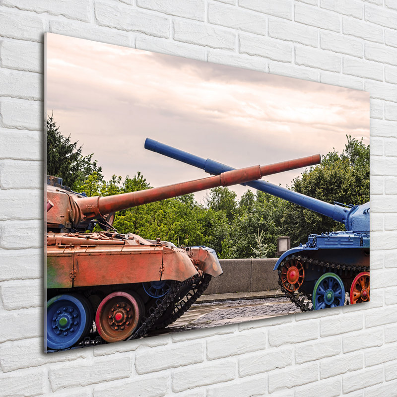 Two Tanks - No Frame Print on Glass