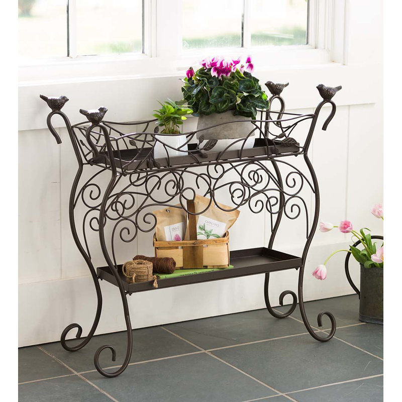 Birds Cast Iron Indoor/Outdoor Elevated Planter