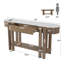 Console 63 po avec plateau en faux marbre et tiroir