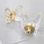 Butterfly-Inspired Glass Cabinet Knob with Brass Base
