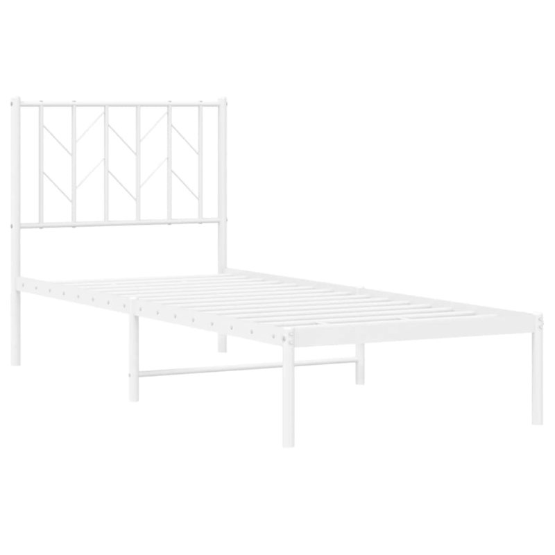 Metal Bed, Small Single (2'6), White