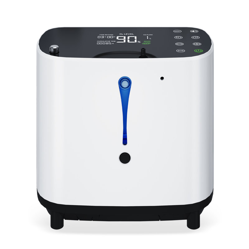 Home use Oxygenerator Machine 1L/90% Continuous, 1-6L 90%-33% Adjustable with humidifier-tank, LCD&Remote-control