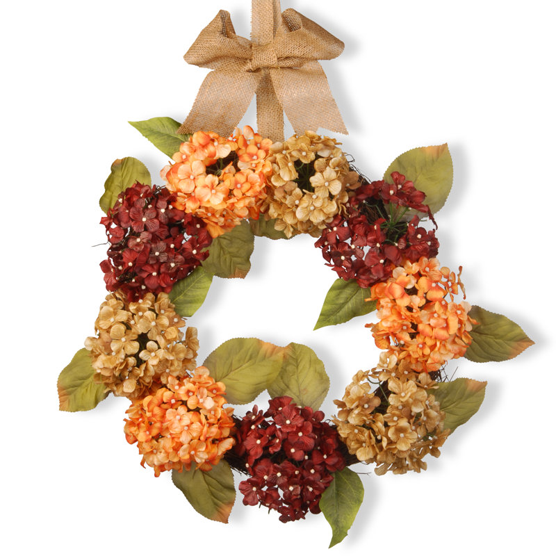 24" Mixed Hydrangea Wreath