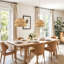Luminaire suspendu en rotin Radiant - dôme naturel 1 lumière poli tissé à la main pour îlot de cuisine, cuisine, salle à manger, salon, chambre à coucher ou couloir dans un style moderne, campagnard et bohème-783807534