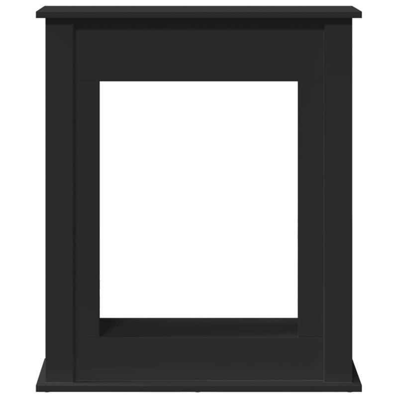Fireplace Surround 75x87.5 Cm Engineered Wood, 87.5cm H x 75cm W x 20cm D, Black