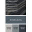 Art mural horizontal horizontal en pierre rayé gris clair et métal noir