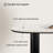 Small black rectangular rock slab table set-111619992