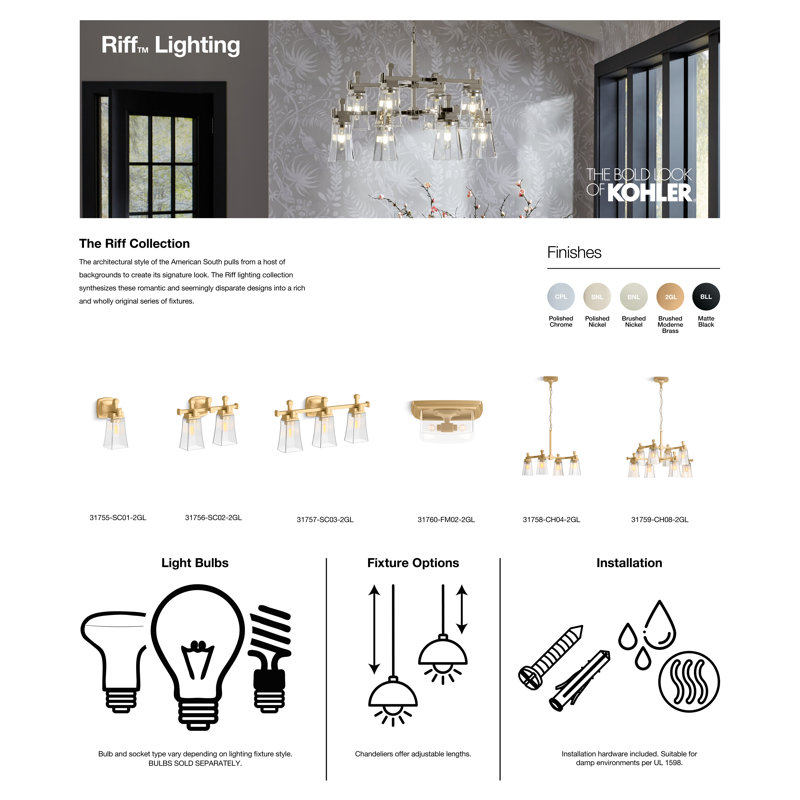 Riff 25 In. Three-Light Sconce