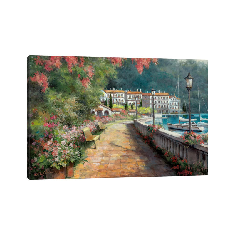Morning Stroll par T.C. Chiu - peinture sur toile tendue, H 12 po x l 18 po x 1,5 po
