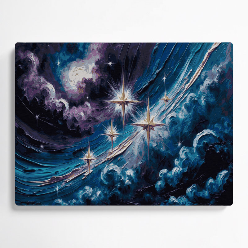 Art mural en métal gris Space Southern Cross