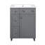 Meuble-lavabo 24 po avec lavabo en céramique, 2 tiroirs, 1 porte à fermeture en douceur-1628650271