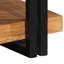  Tablette murale brun, bois d'acacia massif noir, tablette moyenne en fer-1380578221