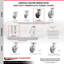 Ensemble de 4 roulettes en plastique thermoplastique