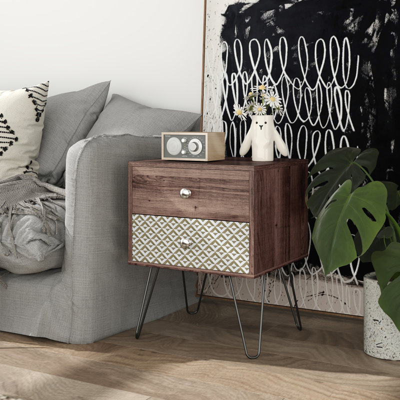 Timken 45cm W Manufactured Wood Bedside Table