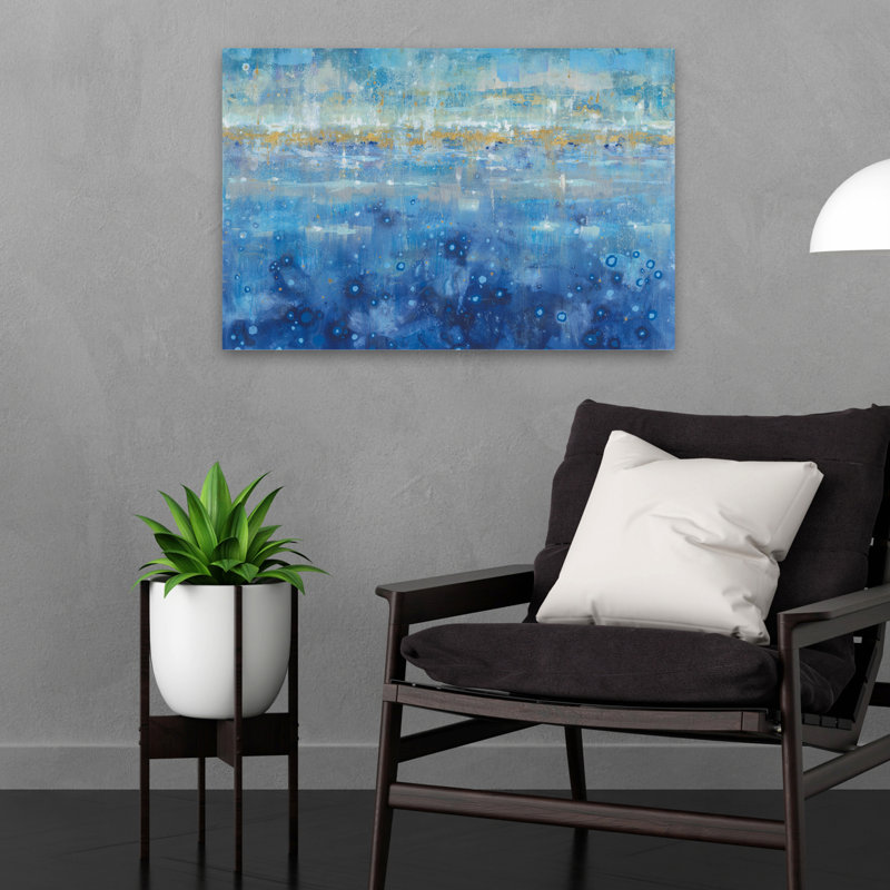 Asbtract et art de l'horizon bleu, H 16 po x l 24 po