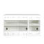 Armoire de rangement murale blanche empilable de 15,96 po x l 34,54 po de hauteur et de H 19,41 po, idéale pour être utilisée seule ou dans une armoire de salle de lavage de 19,41 po de hauteur, à utiliser comme meuble télé supplémentaire