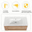 Meuble-lavabo mural 36 po avec lavabo et support de rangement 36 po, tiroir à fermeture en douceur