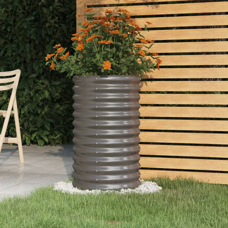 Anova Metal Pot Planter, Gray