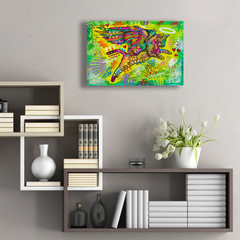 Art mural épique «Cupid Kitty» par Dean Russo, 24 po x 16 po, H 16 po x l 24 po