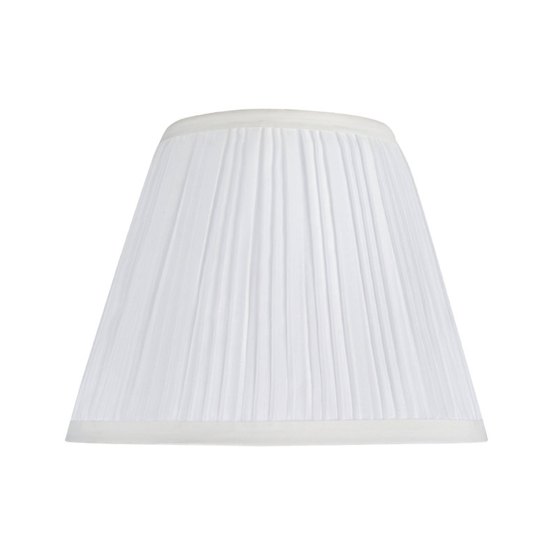 Off-White Cotton Pleated Empire Lamp Shade, 9"