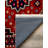 Giget Collection Digital Print Cotton-Polyester Burgundy Floral Rug-1023852854
