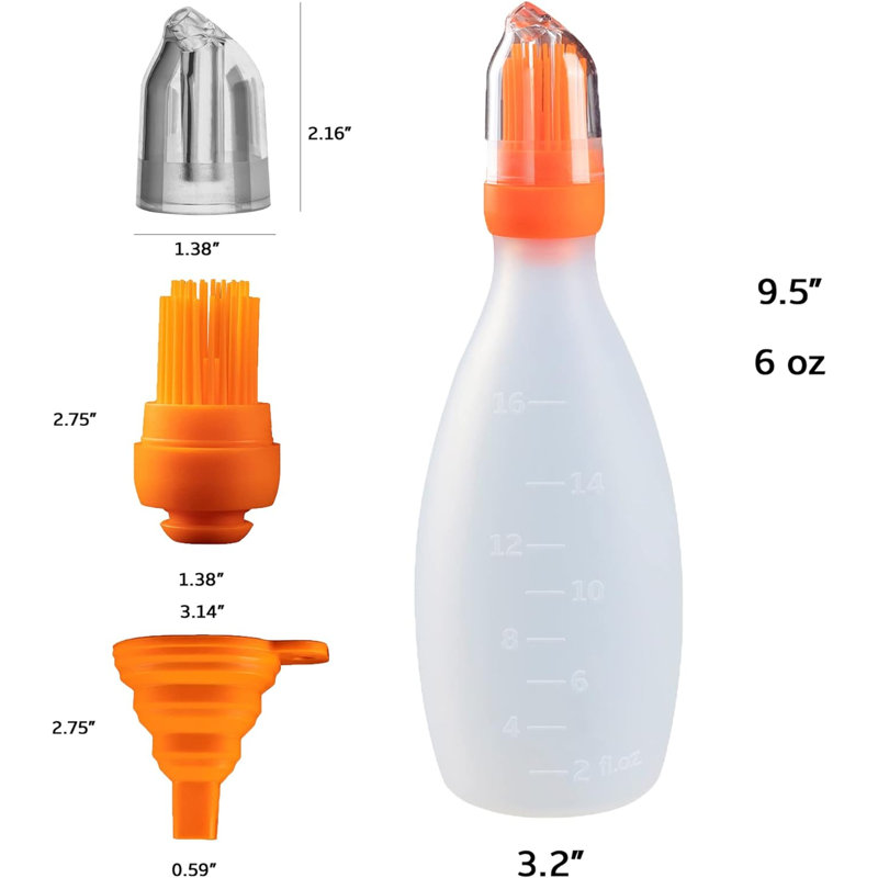 Plastic Basting Brush, Orange