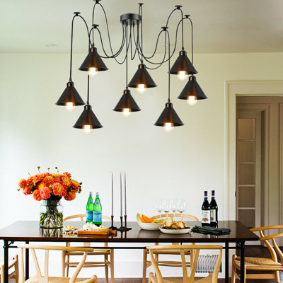 Belpre 8 - Light Black Cluster Pendant