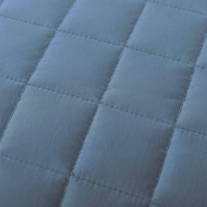  Couverture à tissage géométrique, Simple, Brume bleue