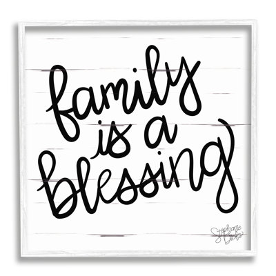 «Family is Blessing Rustic Minimal Calligraphy» par Stephanie Dicks - Art textuel