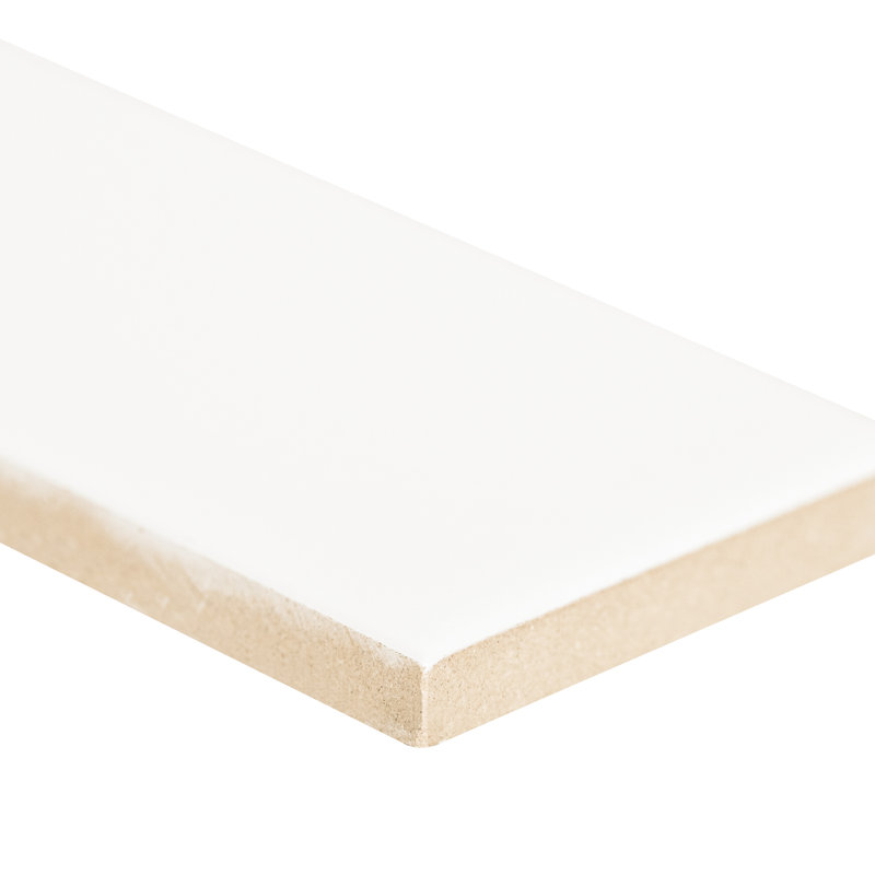 Illume Cloud White 2 in. x 8 in. Glossy Ceramic Wall Tile
