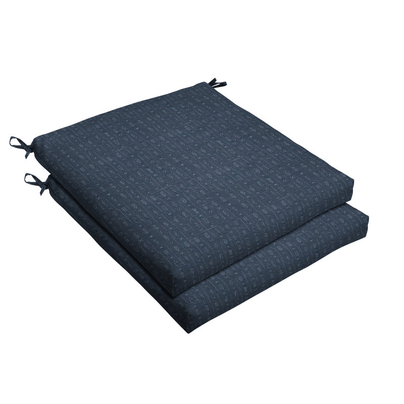 Coussin de siège intérieur/extérieur Sunbrella, L 20 po x P 20 po, Bleu très foncé