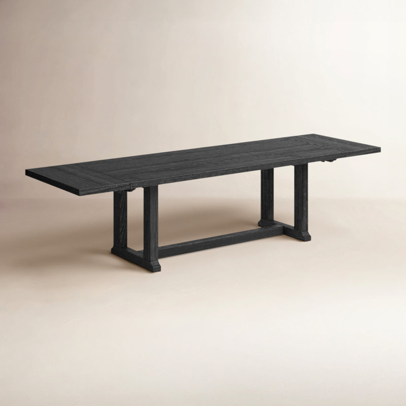 Otto Pine Wood Dining Table, Black