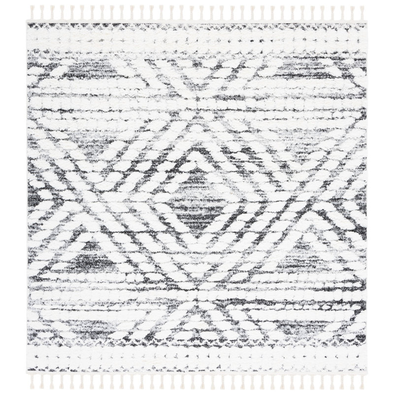 Tapis à poils longs Wiest, Carré 6 pi 7 po