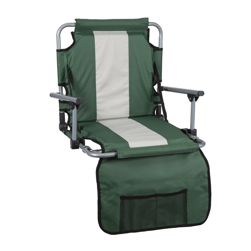 Siège de stade pliable avec accoudoirs Stansport, vert