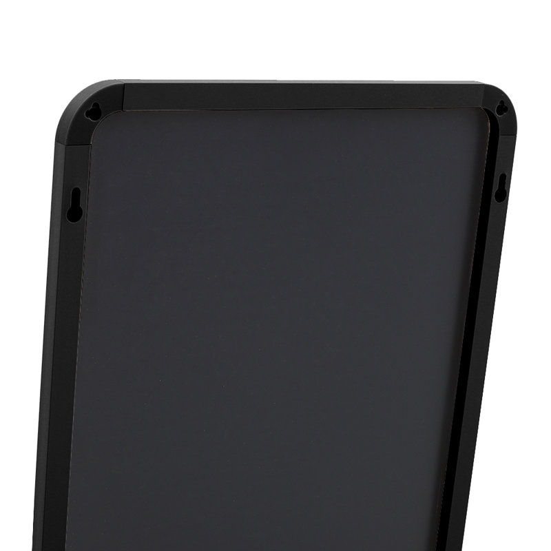 Metal Rectangle Mirror, 157 cm H x 47 cm W, Black