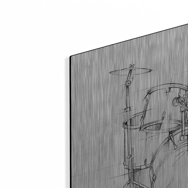 «Drum Sketch» par Ethan Harper, H 24 po x l 24 po