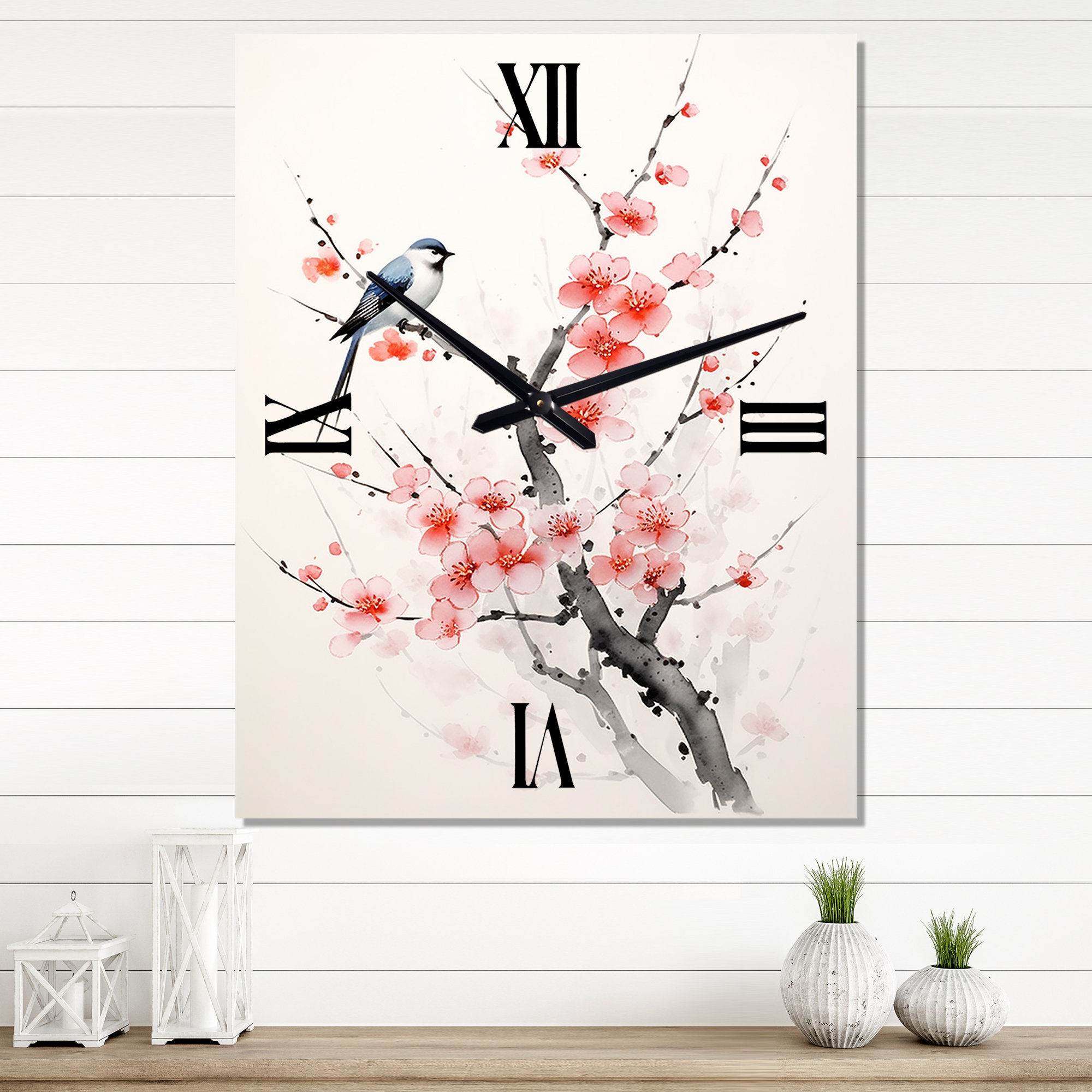 Design Art Asian Art Sumi Bird Serenity IX - Asian Very Large Wall ...