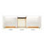 Meuble-lavabo double en bois massif Tidworth avec plateau en marbre de Carrare de 1,5 po-2065025132-2031768059