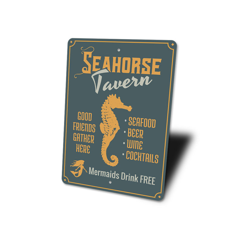 Plaque en aluminium Seahorse, H 14 po x l 10 po x P 0,04 po
