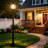 Solar Post Light Streetlight Black Aluminium