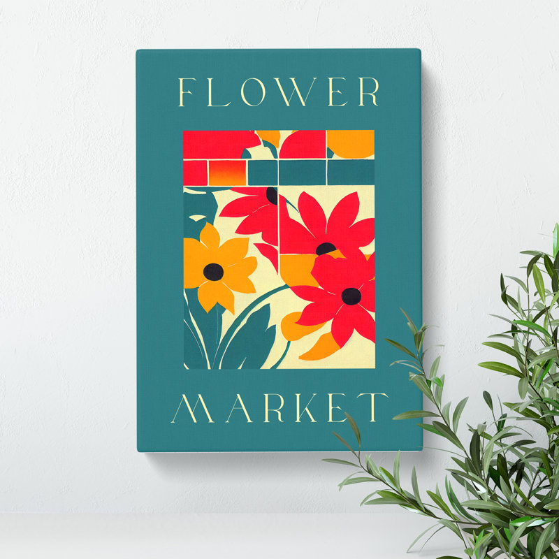 XMKTMKT-168 Colourful Flower Market Exhibition No.1 - Wrapped Canvas