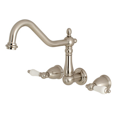 Kingston Brass Heritage Two-Handle 3-Hole Wall Mount Roman Tub Faucet