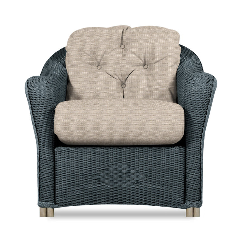 Reflections Outdoor Lounge Chair, Beach Natural, Denim Blue