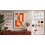 Burnt Orange Tessellation Geometric - Wrapped Canvas-1859841812-1859841818