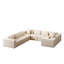 Canapé modulaire de 188 pouces en velours côtelé de luxe de 88 pouces, combinaison de 8 pièces en forme de L pour la chambre à coucher, sans assemblage, canapé modulaire de style minimaliste, 4 sièges confortables et une installation facile-357778029