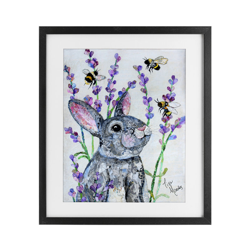«Conversations with Bees», reproduction sous verre encadrée, design par Lisa Morales, Cadre noir minuit, H 16 po x l 13 po