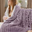 Couverture en polaire pour lit simple / simple TG Bedsure - Jeté chaud et confortable pour lit et canapé - mauve - excellent cadeau pour les étudiants-105504209-105504210